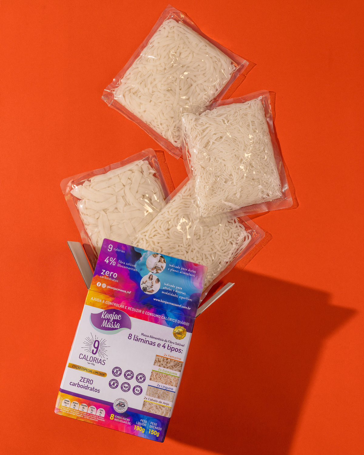 Konjac Massa® Box Mix 8 Unidades - 4 Cortes